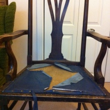 chair bought by client for £30 in a junk shop